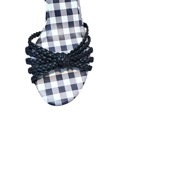 Draper James Elisa Blue Gingham Block Heel Sandals |10 - Picture 8 of 9